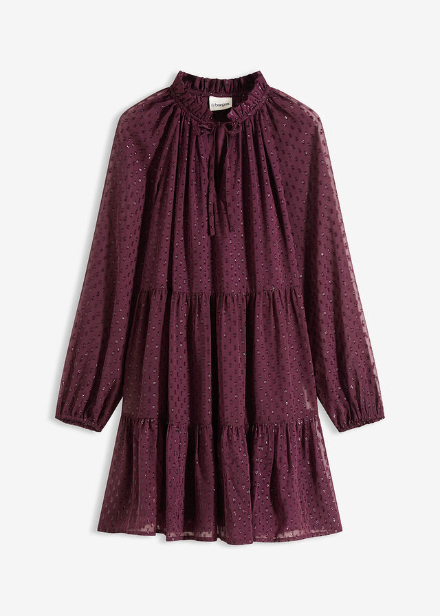 Vestido tipo túnica con efecto brillante