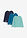 Camiseta de manga larga con algodón orgánico (3 unidades) - azul marino+turquesa claro+verde mar - bonprix
