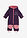 Mono de tejido softshell repelente al agua con capucha - Lila oscuro/sorbete de frutos rojos - bonprix