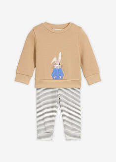 Camiseta de manga larga y pantalón de chándal de algodón orgánico (conjunto de 2 piezas)