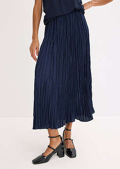 Falda de satén con efecto arrugado