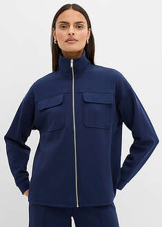 Chaqueta de chándal de mezcla de viscosa ligeramente brillante