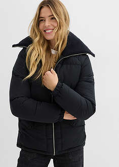 Chaqueta guateada con cuello de pelo