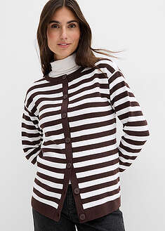 Chaqueta de punto fino con cuello redondo