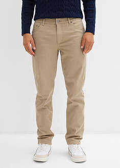 Pantalón térmico elástico regular fit con forro de franela mullida, straight