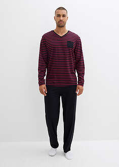 Pijama de algodón puro con mangas largas