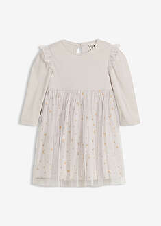 Vestido tipo body con volantes y tul