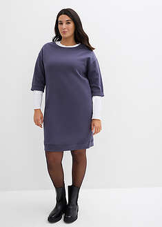 Vestido tipo sudadera, mangas 3/4, interior suave