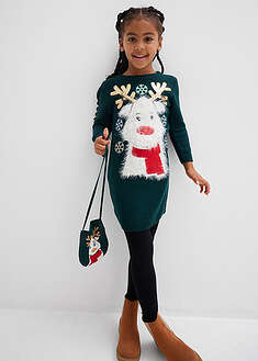 Vestido de punto con bolsillo (2 piezas)