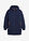 Parka acolchada con capucha y detalles de piel sintética - Azul marino - bonprix