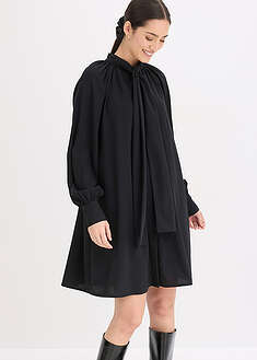 Vestido camisero con lazo en el cuello