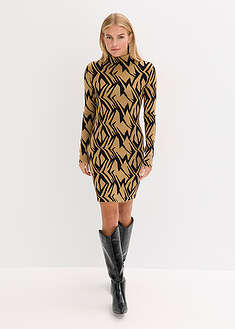 Favorecedor vestido de punto con cuello alto