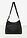 Bolso de mano de cuero - Negro - bonprix