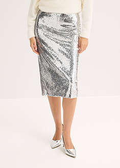 Falda midi de lentejuelas