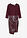 Vestido de piel sintética con parte superior de punto - rojo burdeos - bonprix