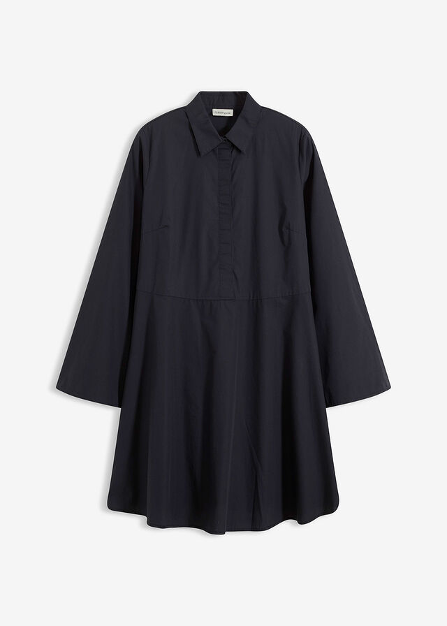 Vestido camisero de algodón puro