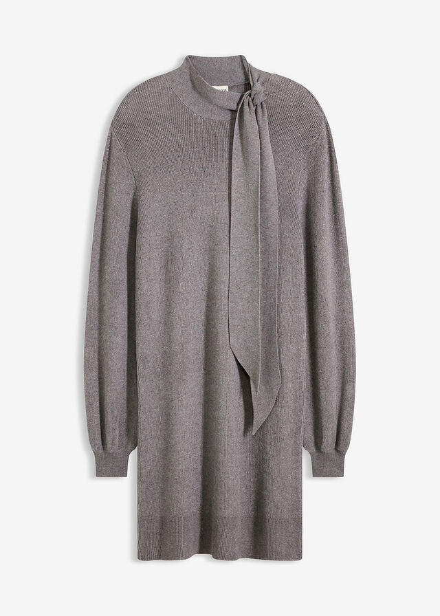 Vestido de punto de suave mezcla de viscosa con lazo