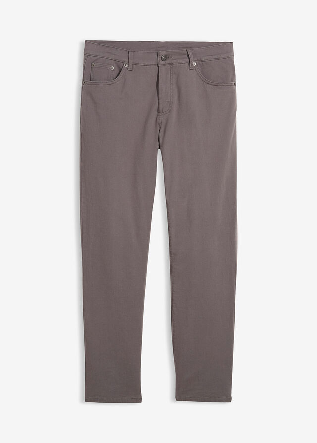 Pantalón térmico elástico regular fit con forro de franela mullida, straight