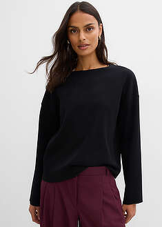 Camiseta de manga larga de canalé