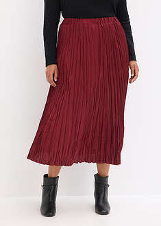 Falda de satén con efecto arrugado