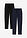 Pantalón de chándal de mezcla de algodón (2 unidades) - Negro-azul marino - bonprix