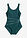 Bañador con ligero efecto moldeador y costuras decorativas - verde petróleo-blanco - bonprix