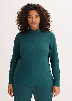 Chaqueta térmica funcional con media cremallera y material de secado rápido