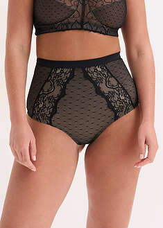 Tanga con efecto moldeador medio y encaje