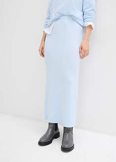 Falda de punto con aspecto de punto