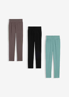 Leggings confeccionados con mezcla de algodón ecológico elástico (3 unidades)