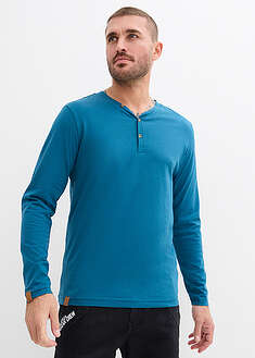 Camiseta (2 unidades) de algodón orgánico puro con manga larga y cuello henley