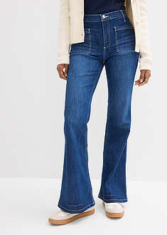 Vaqueros bootcut, high waist, largo completo y elásticos