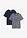 Camiseta de algodón puro (2 unidades) - Azul marino/blanco jaspeado + azul marino - bonprix