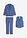 Traje (3 piezas) con chaleco, regular fit - azul moteado - bonprix