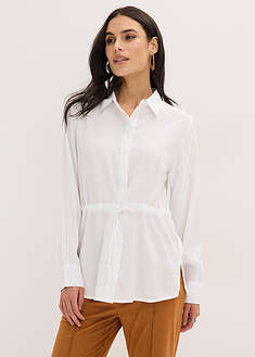 Blusa de popelín con pliegues