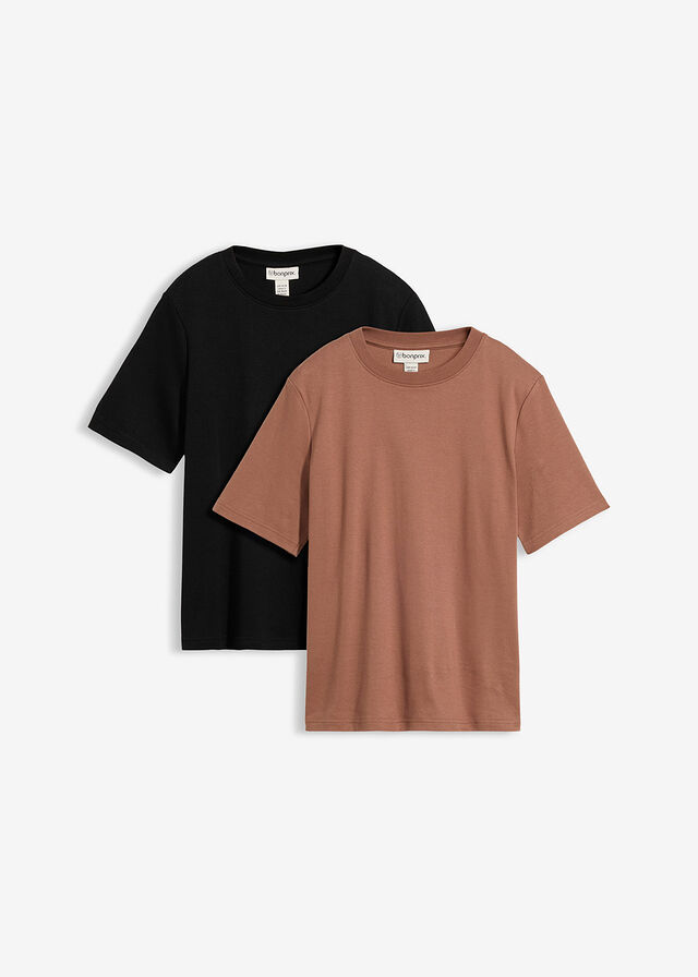 Camiseta de punto grueso de algodón orgánico puro (2 unidades)