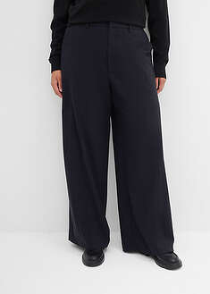 Pantalón tipo Marlene de mezcla de viscosa con cintura alta