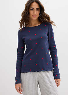 Camiseta de manga larga de algodón puro