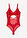 Body de tanga con encaje de corazones - Rojo salsa - bonprix