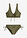 Bikini tipo bustier (2 piezas) con cintas para anudar - Verde oliva oscuro - bonprix