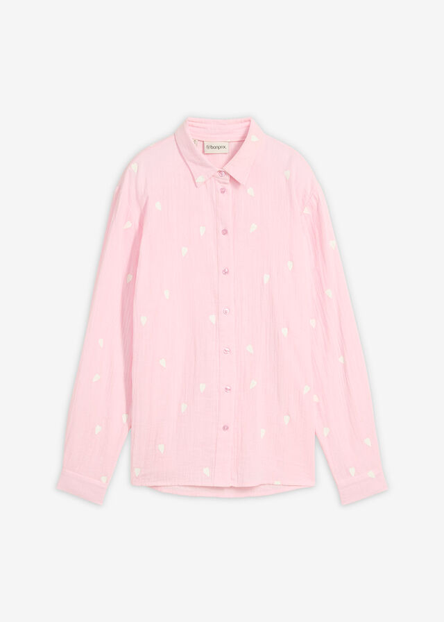 Blusa de muselina con corazones