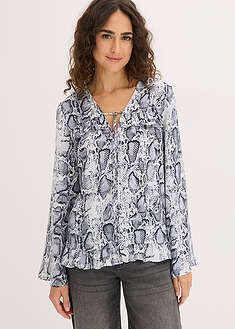 Blusa tipo túnica de satén vaporoso