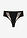 Tanga de talle alto con insertos transparentes - negro-marrón claro - bonprix