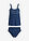 Tankini largo con costuras decorativas (2 piezas) - azul almirante-blanco - bonprix