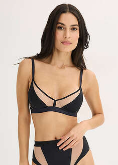 Bralette sin aros con insertos transparentes