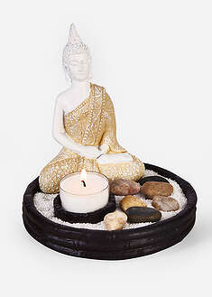Figura decorativa de Buda con vela