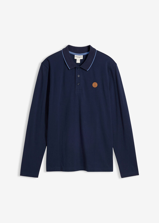 Polo de manga larga de algodón orgánico puro