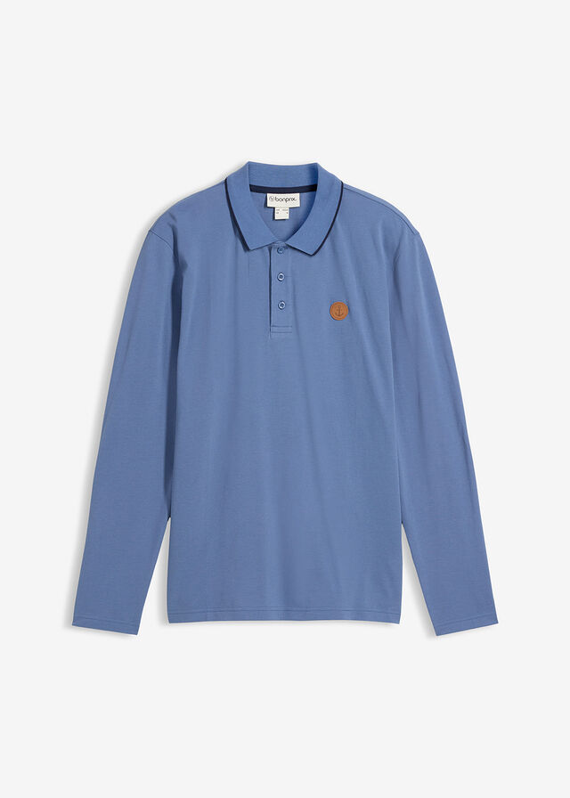Polo de manga larga de algodón orgánico puro