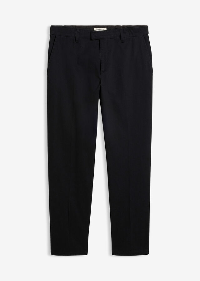 Pantalón tipo chino de algodón puro con cinturilla elástica y corte relajado