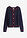Chaqueta de punto con rayas en contraste - azul marino/rojo rubí - bonprix